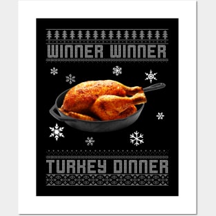 Winner Turkey Dinner PUBG Christmas Knit Pattern Posters and Art